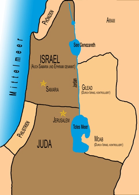 Das Königreich Juda und Israel 850 v. Chr.